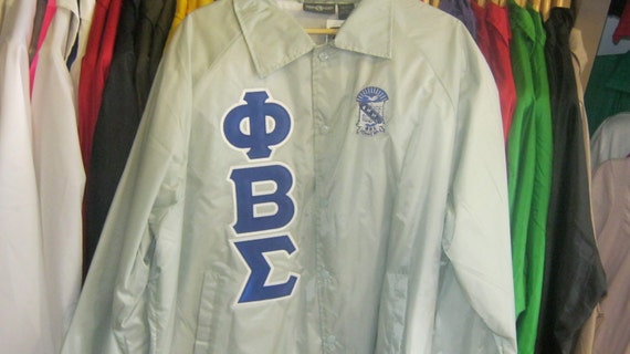 Phi Beta Sigma Line Jacket With Stitched Letters and Crest, Size