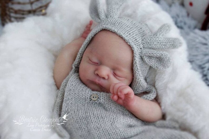 Custom made platinum silicone baby Luxe by Cassie Brace