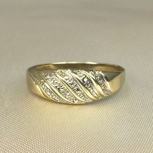 Deutscher Ring aus 8 Karat Gelbgold, Vintage-Art-Deco-Ring, US-Größe 9 1/2