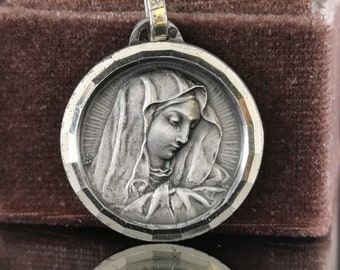 Virgin Mary Pendant | Etsy