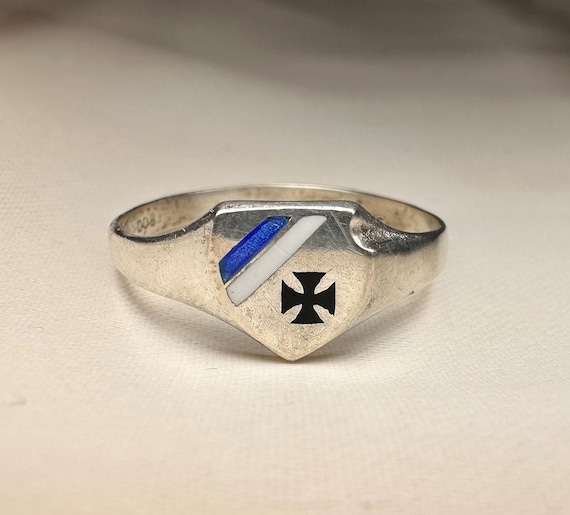Bague Ancienne En Argent 925 - Taille 52 - Style Ruban Simple - Occasion - Sans Marque