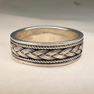 Bague vintage allemande en argent sterling - Taille 11 1/4