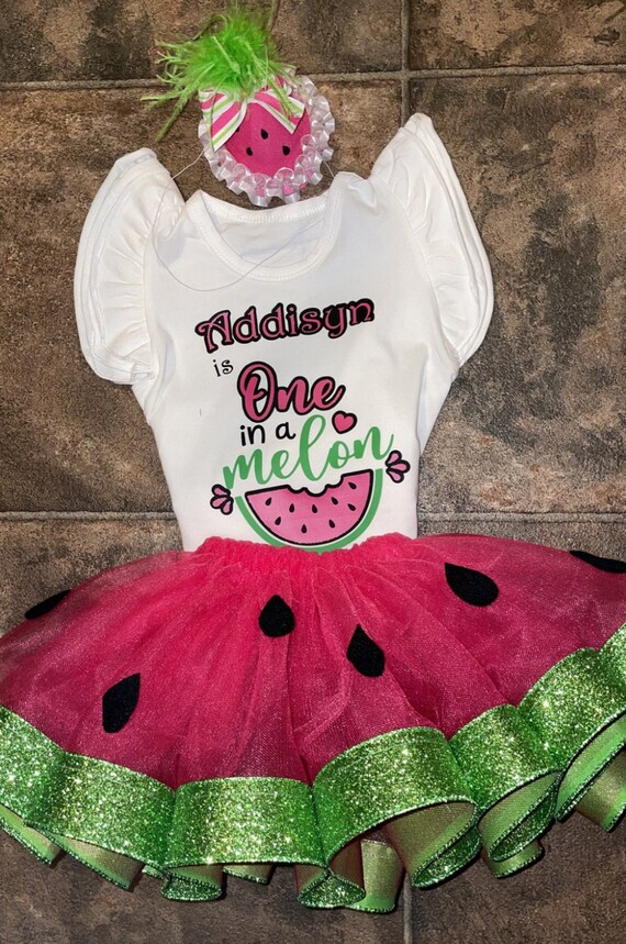 One in a Melon First Birthday Outfit Etsy Canada