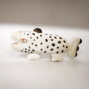 Fish Ceramic sculpture, handmade ceramic sculpture, small ceramic figurine, original home decoration with a unique design by Simona Frigerio