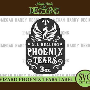 Tovenaar Phoenix tranen Label SVG