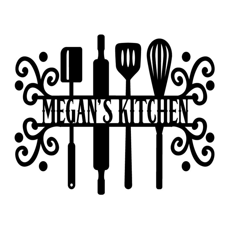 Download Customizable Kitchen Utensil Split Title SVG | Etsy