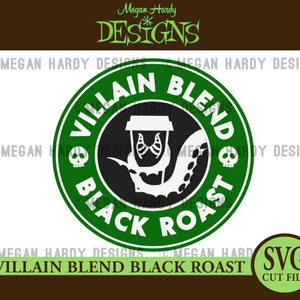 Villain Blend Coffee Label SVG