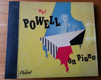 Vintage Rare MEL POWELL "On Piano" Capital Records 1948, 78  RPM Vinyl Record Box Jazz Set