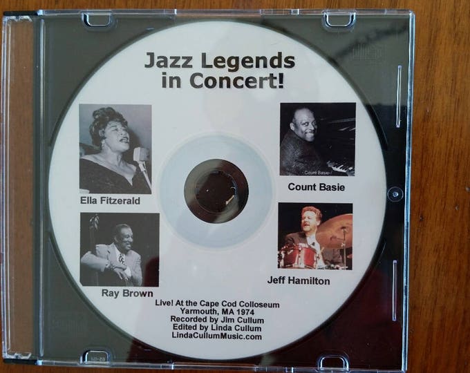 Rare! Jazz Legends in Concert CD Ella Fitzgerald Live Recording With Count Basie, Ray Brown 1974 at the Cape Cod Coliseum One of a Kind!