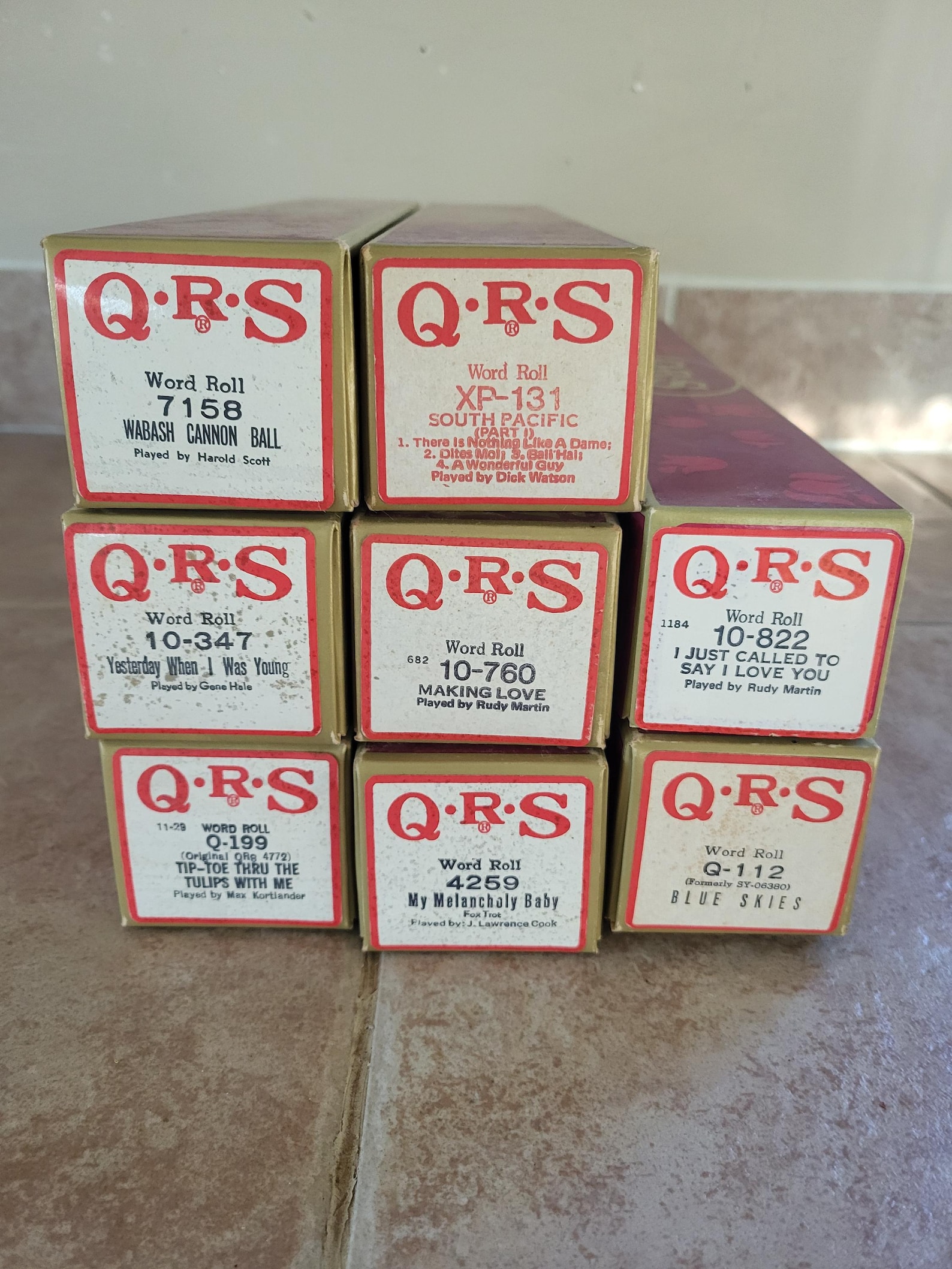 Vintage QRS Player Piano Rolls Great Variety, Excellent Shape, Pick