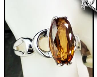 2.91 ct Imperial Zircon Ring in Sterling Silver / Natural December Birthstone Gemstone Ring / De Luna Gems / Free Shipping!