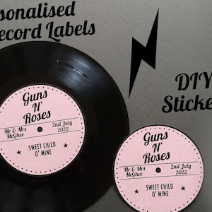 Real Vinyl Record Table Names Custom Wedding Party 7 Inch ...