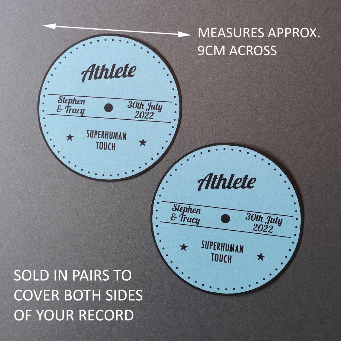 Personalised Record Label STICKERS for 7 Vinyl Record Etsy UK