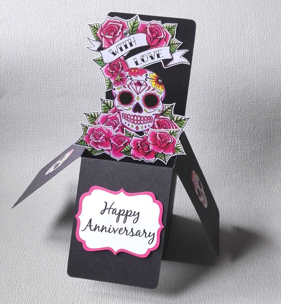 Sucre Rose Tete De Mort Anniversaire Carte 3d Pop Up Boite Etsy Sucre Rose Tete De Mort Anniversaire Carte 3d Pop Up Boite Etsy
