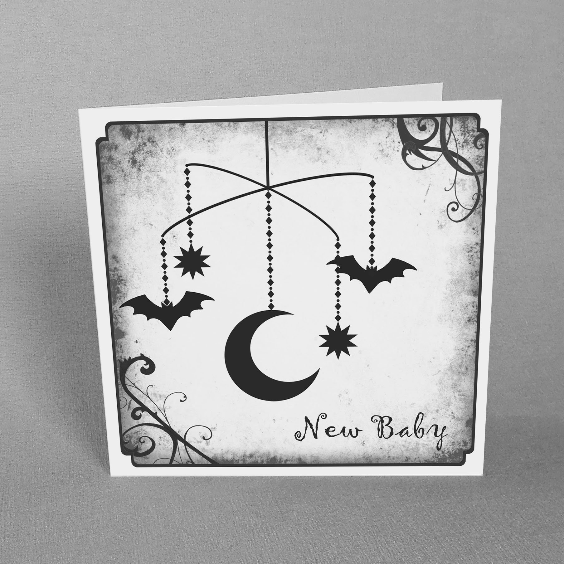 Goth New Baby Card Gender Neutral Boy or Girl Gothic Mobile Etsy