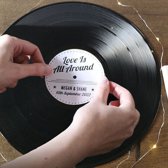 Sticker On Inner Record Label DIY Record Table Plan Label STICKERS for 12
