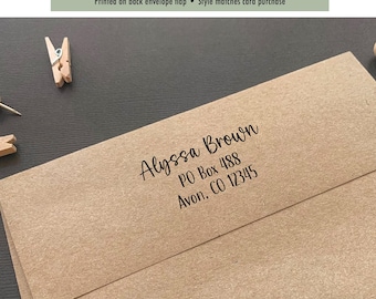 Upgrade: Return Address Printing for Envelopes - Personalized Envelope Printing - Works with Any LimitLys Designs Card Set
