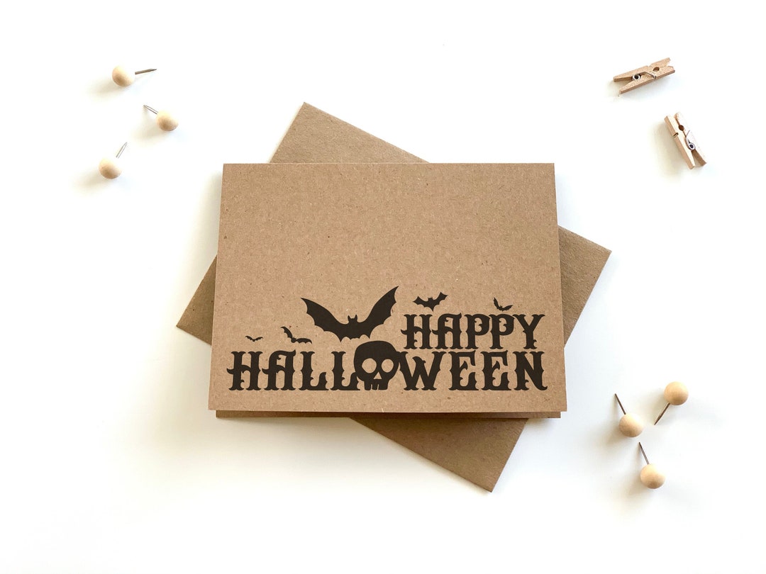 Happy Halloween Cards With Envelopes, Recycled Halloween Notecards ...