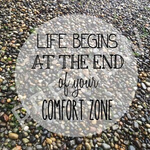 Motivational Missionary Inspirational Quote Life Begins at End of Your Comfort Zone LDS Mormon Instant Download Printable Downloadable JPG