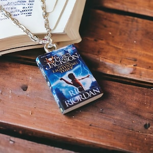 Percy Jackson and the lightning thief Tiny book necklace