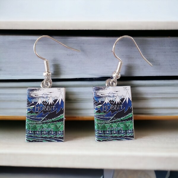 The Hobbit tiny Book earrings
