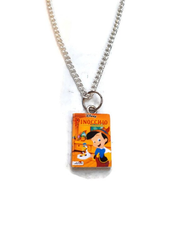 Pinocchio Tiny book necklace