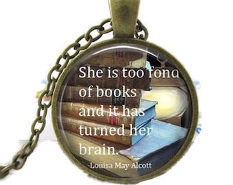 Too Fond Of Books Necklace