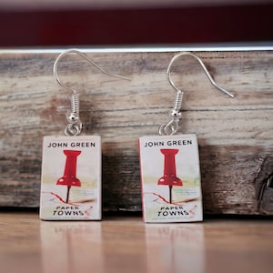 Paper towns tiny Book earrings