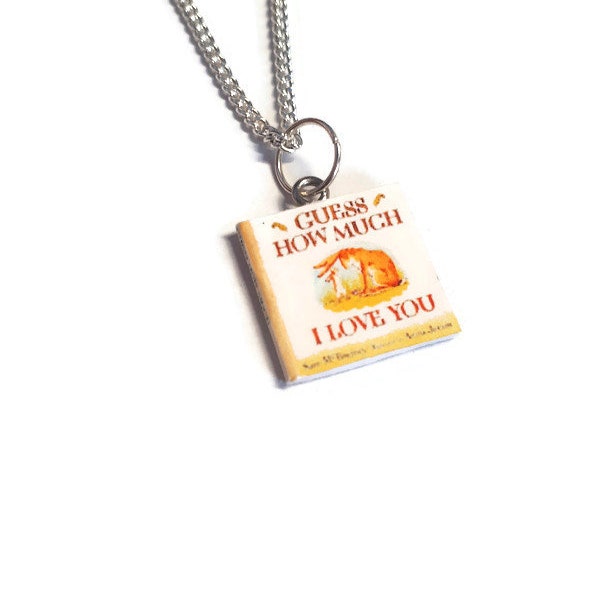 Guess how much I love you Book Novel Necklace