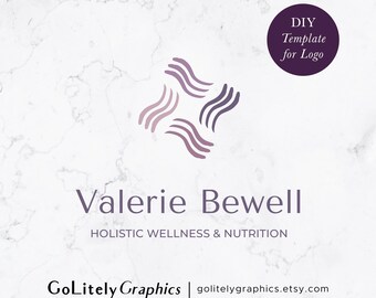 Ganzheitliches Wellness Logo | Logo-Design-Vorlage | Sofortiger Download der DIY-Logo-Vorlage