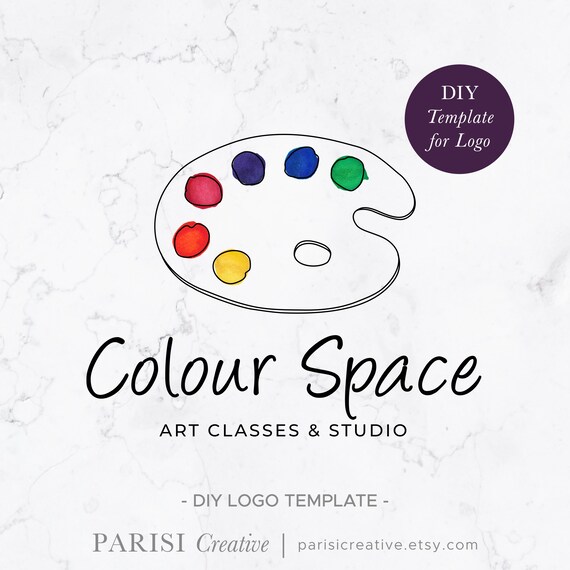 Paint Logo Palette Logo Artist Logo Logo Design Template Etsy