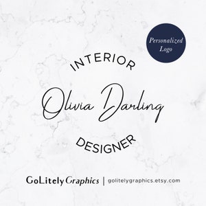 Sophisticated Signature Typographic Circle Logo | Made For You Logo Design | Premade Personalized Logo