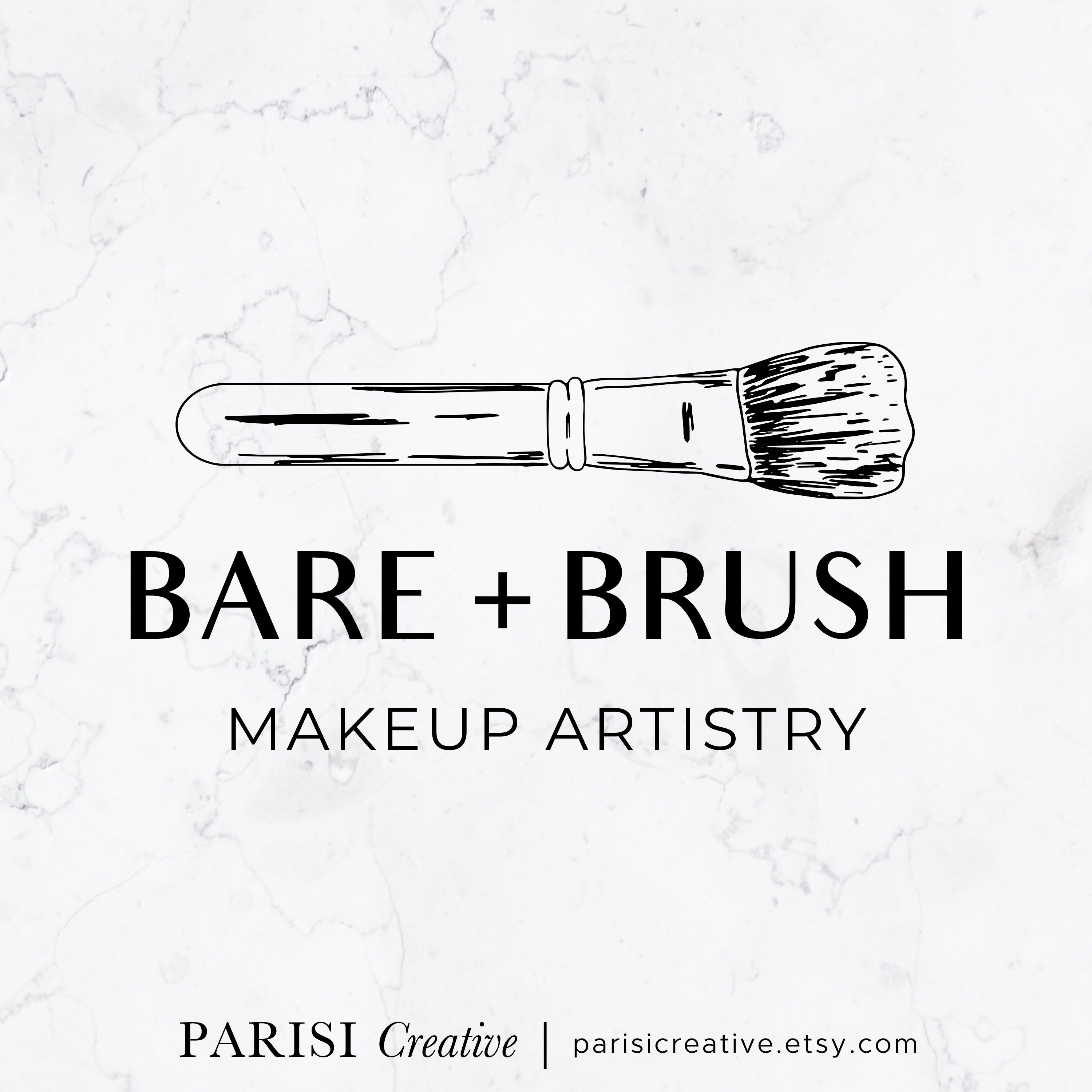 Makeup Brush Logo Brush Logo Makeup Logo Logo Design Etsy