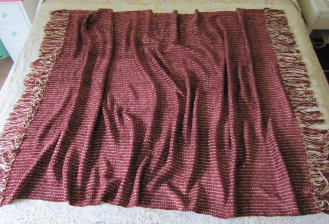 Restoration Hardware Cinnamon Brown Woven Chenille Blanket Etsy