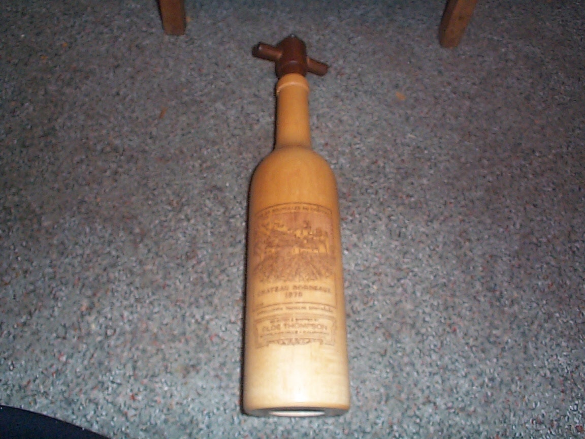 wooden wine bottle pepper grinder