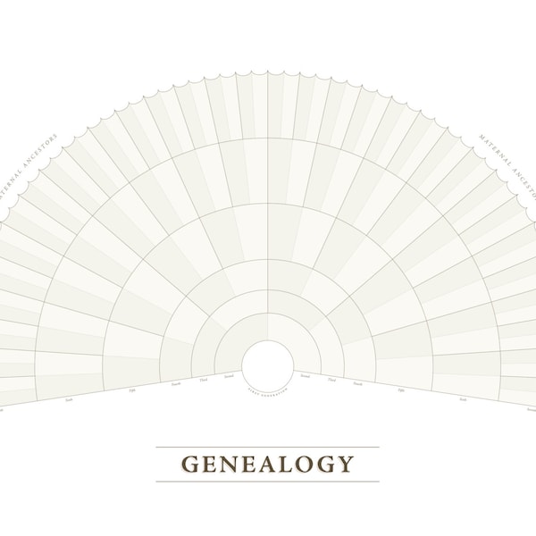 Blank Genealogy Fan Chart