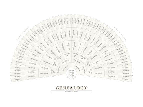 Family Tree Fan Chart Template