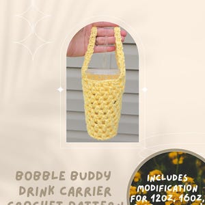 Bobble Buddy Coffee Drink Carrier Crochet Pattern