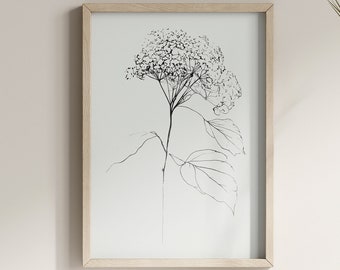 Hydrangea Wall Art, Hydrangea Digital Print, Floral Poster, Floral Artwork Poster, Botanical Print, Flower Wall Decor, Digital Wall Art