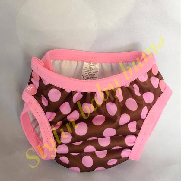Pink Diagonal Dot Diaper Set