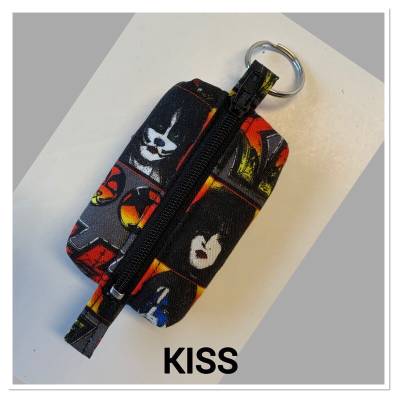 Tiny zipper keychain Bluetooth or earbud pouch with charm Etsy