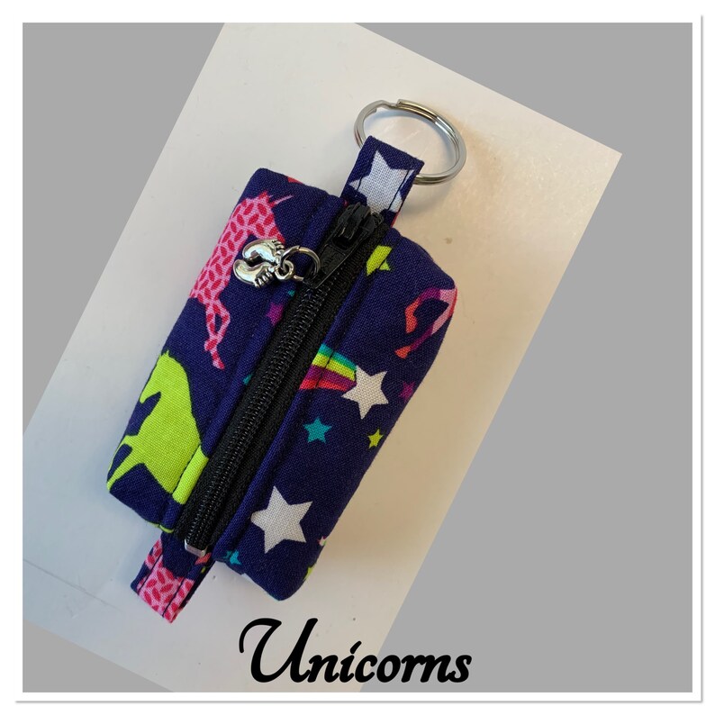 Tiny zipper keychain Bluetooth or earbud pouch with charm Etsy