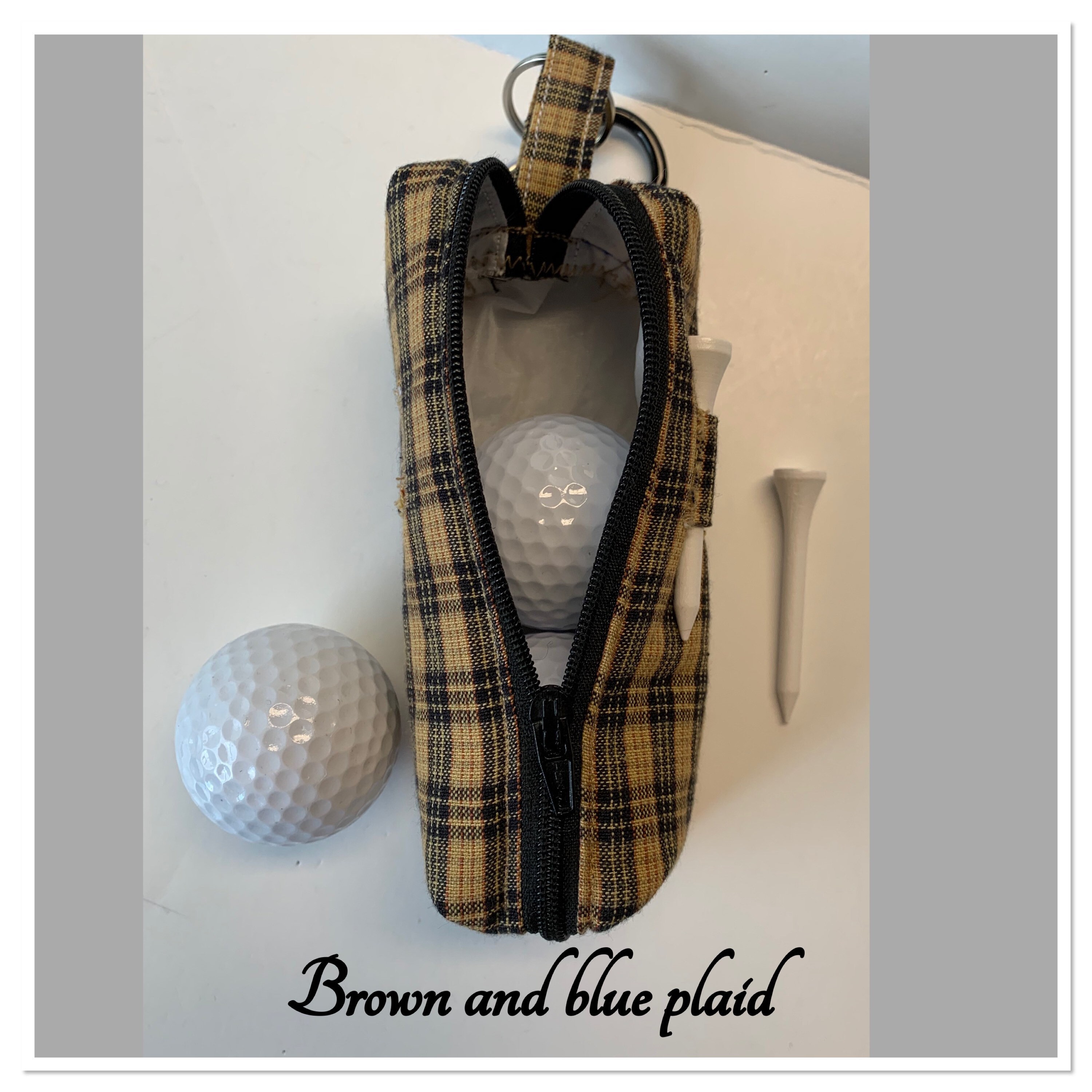GOING Out of BUSINESS Golf Ball and Tee Caddy With Zipper 