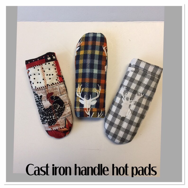 Cast iron skillet hot pads hot pad for cast iron handle gray Etsy