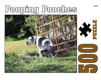 Rompecabezas de regalo de broma de perritos cagando