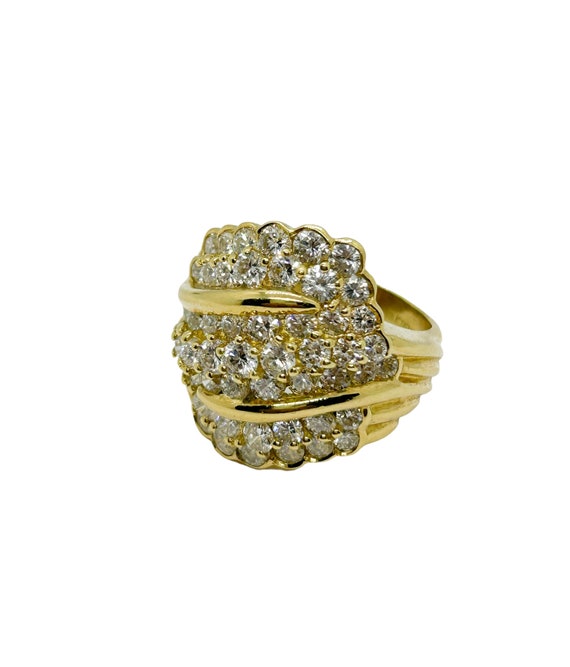 Jose Hess Diamond Ring 4.25 Carats 18k Yellow Gold