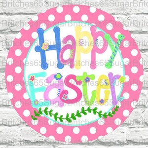 Easter Wreath Sign, Easter Sign, Easter Decor, Spring Sign, Spring Decor, Spring Theme, Happy Easter Sign, Happy Easter Decor