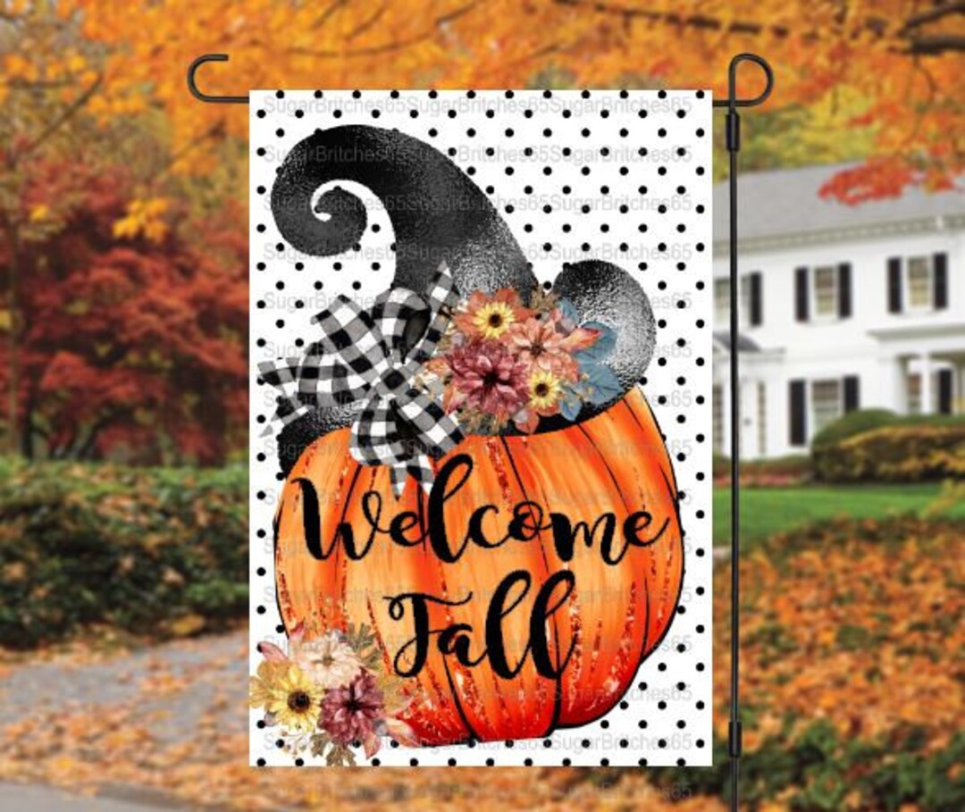 Personalized Garden Flag, Fall Yard Flag, Garden Flag Personalized