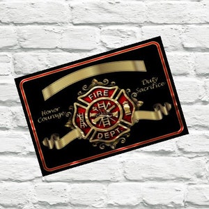 Firefighter Wreath Sign, Fireman Sign, Firefighter Sign, Fire Department Sign, Fire Department Wreath Sign, Wreath Sign, Maltese Cross Sign