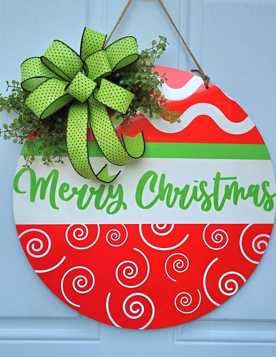 Christmas Door Hanger Christmas Decor Christmas Theme Front - Etsy
